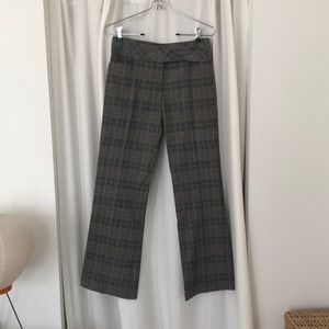 NANETTE LEPORE NWOT plaid flare pants hip hugger sz 2